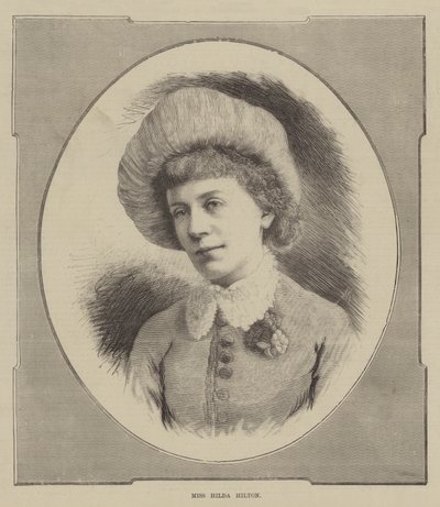 Srta. Hilda Hilton (grabado) de English School