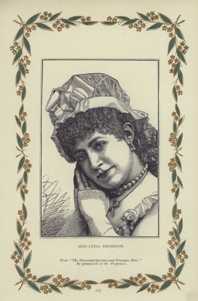 Srta. Lydia Thompson (grabado) de English School