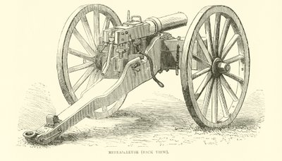 Mitrailleuse, vista trasera, agosto 1870 de English School