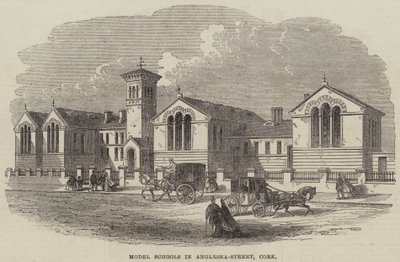 Escuelas modelo en Anglesea-Street, Cork (grabado) de English School