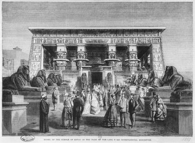 Modelo del Templo de Edfu en la Exposición Universal en el Champ-de-Mars en París, 16 de noviembre de 1867 de English School