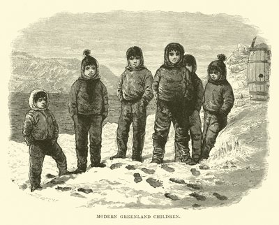 Niños de Groenlandia moderna de English School