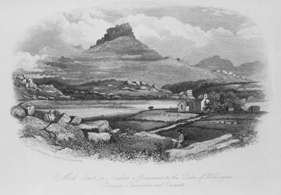 Moel Gest, o Monumento de la Naturaleza al Duque de Wellington, entre Tremadoc y Criccieth de English School