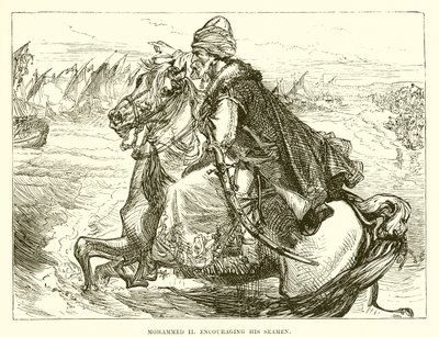 Mohammed II animando a sus marineros de English School