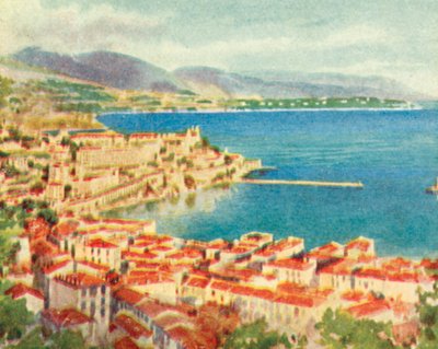 Mónaco, Montecarlo (litografía en color) de English School