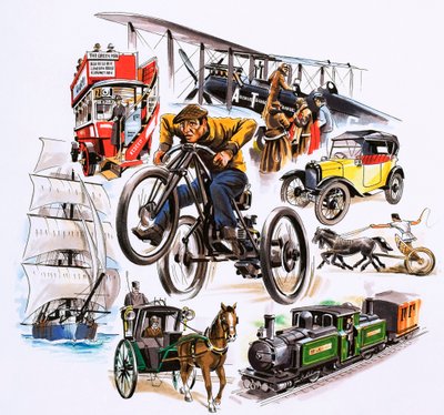 Montaje de formas de transporte de English School