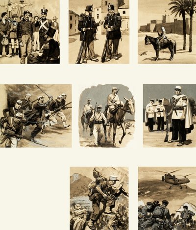 Montaje de imágenes relacionadas con la legión extranjera de English School