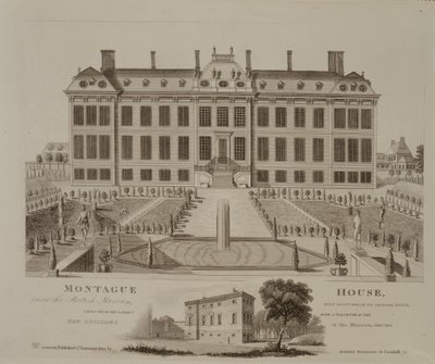 Montague House, ahora el Museo Británico, 1813 de English School