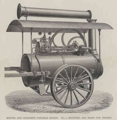 Motor portátil de Montel y Vendome, montado y listo para el tránsito de English School