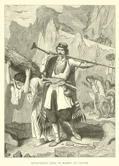 Montenegrinos yendo al mercado en Cattaro de English School