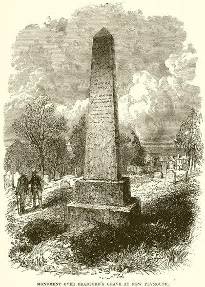Monumento sobre la tumba de Bradford en New Plymouth de English School