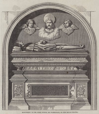 Monumento al Dr. John Yonge, por Torrigiani, en la Capilla de los Rolls de English School