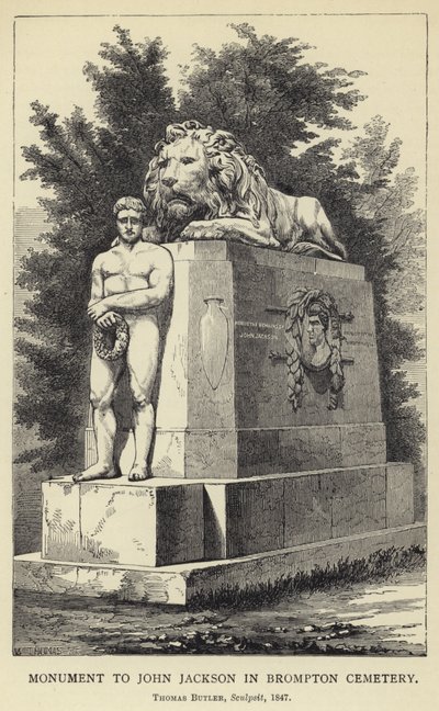Monumento a John Jackson en el Cementerio de Brompton, Thomas Butler, Sculpsit, 1847 de English School