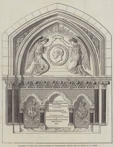 Monumento al difunto Príncipe Consorte en la Iglesia de Whippingham, Isla de Wight de English School
