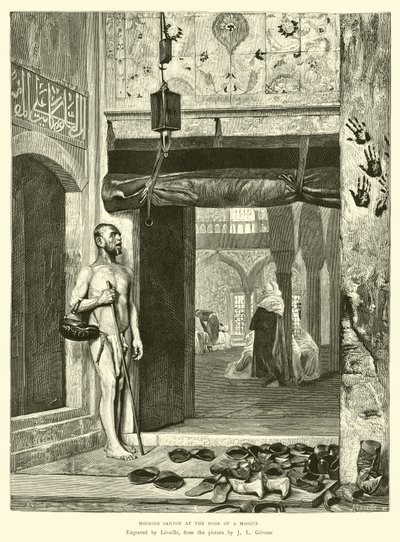 Santón moro en la puerta de una mezquita de English School