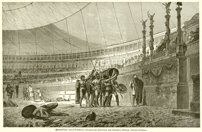 Morituri Salutamus.--Gladiadores saludando al emperador antes de unirse al combate de English School