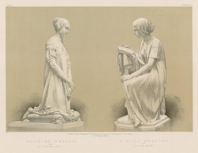 Oración matutina; Una niña leyendo de English School