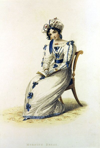 Vestido de mañana, lámina de moda de Ackermann