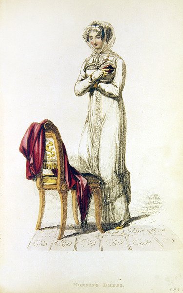 Vestido de mañana, lámina de moda de Ackermann