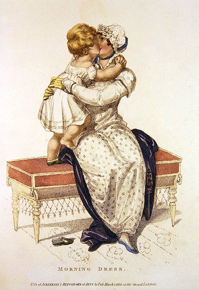 Vestido de mañana, lámina de moda de Ackermann
