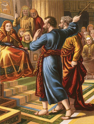 Moisés y Aarón ante el Faraón de English School