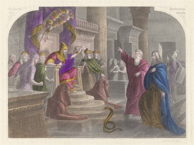 Moisés y Aarón ante el faraón de English School
