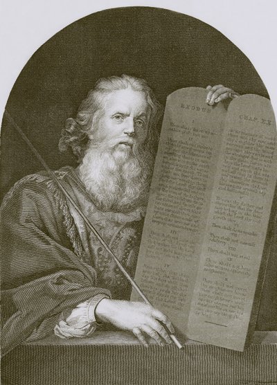 Moisés y las tablas de la ley de English School