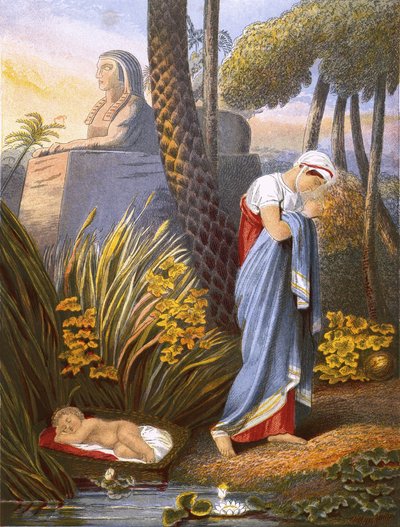 Moisés dejado entre los juncos de English School