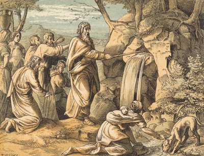 Moisés golpeando la roca de English School