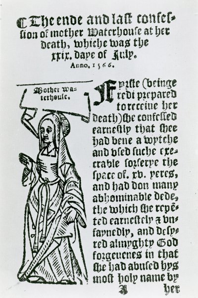 Madre Waterhouse (c.1503-1566), folleto, 1566 de English School