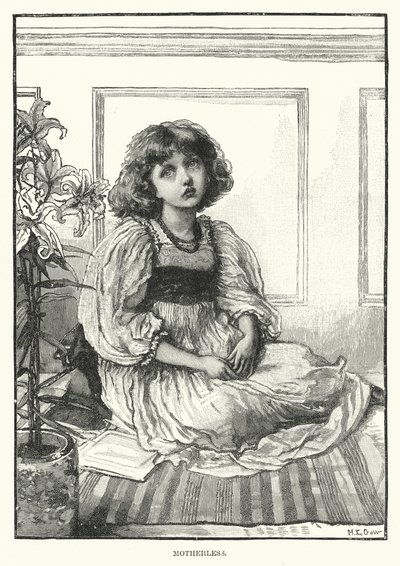 Huérfano de madre (grabado) de English School
