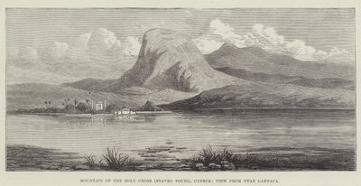 Montaña de la Santa Cruz (Stavro Vouni), Chipre, Vista desde cerca de Larnaca (grabado) de English School