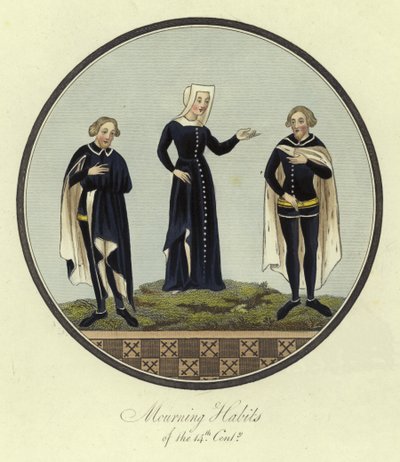 Hábitos de luto del siglo XIV de English School
