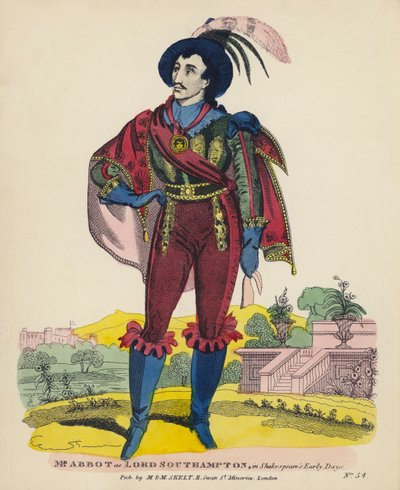 El Sr. Abbot como Lord Southampton, en los primeros días de Shakespeare de English School