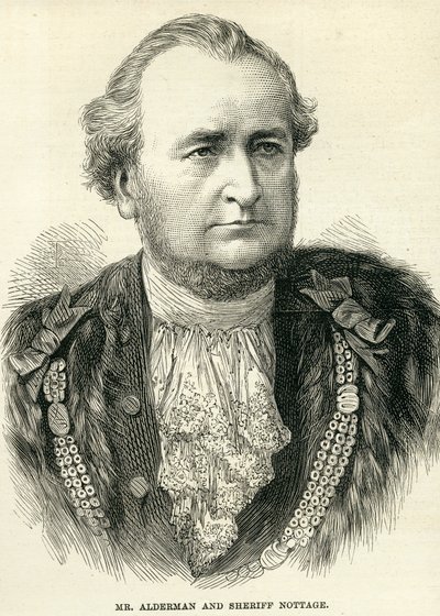 Sr. Concejal y Sheriff Nottage de The Illustrated London News, 10 de noviembre de 1877 de English School