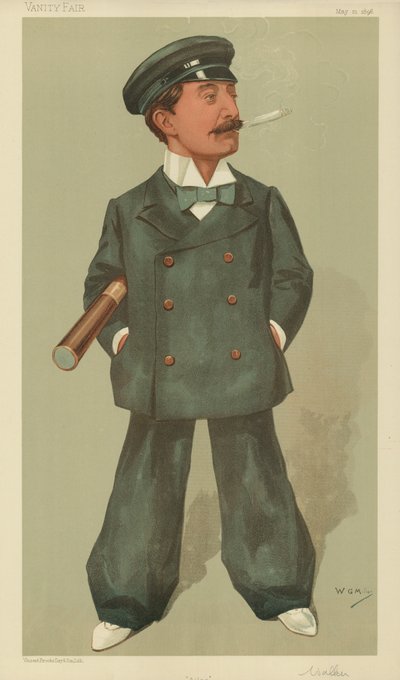 Mr Andrew Barclay Walker, Ailsa, 21 de mayo de 1896, caricatura de Vanity Fair de English School