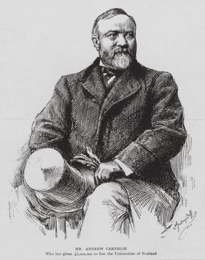 Sr. Andrew Carnegie (litografía) de English School