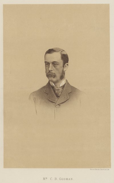 Sr. C B Godman, Padre del Coronel Sherard Godman (litografía) de English School