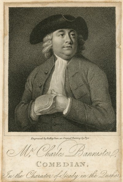 Mr Charles Bannister, comediante de English School