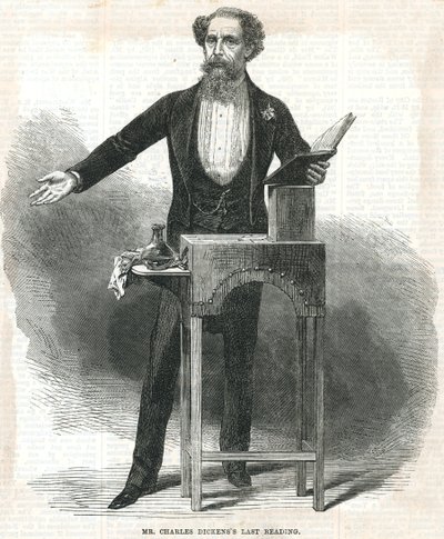 La última lectura del Sr. Charles Dickens de English School