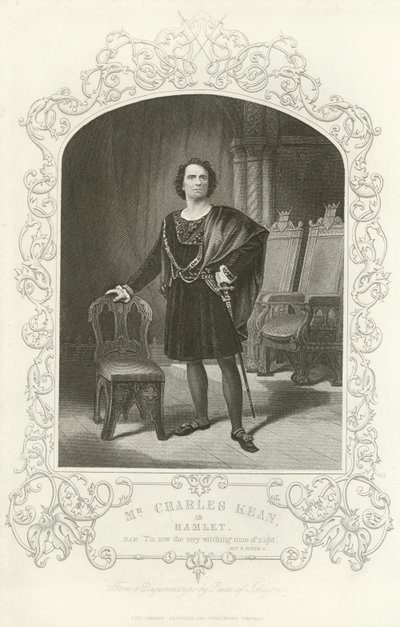 Sr. Charles Kean como Hamlet, Hamlet, Acto III, escena II de English School