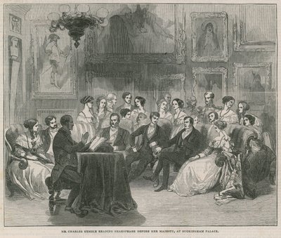 El Sr. Charles Kemble leyendo a Shakespeare de English School