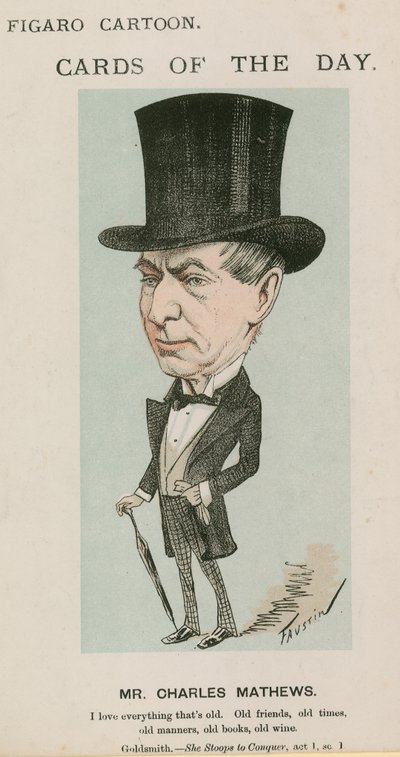 Sr. Charles Mathews, caricatura de English School