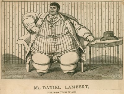El Sr. Daniel Lambert, a los 36 años pesaba 50 piedras de English School