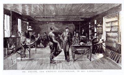 Sr. Edison (1847-1931), El Eminente Electricista, En su Laboratorio de English School