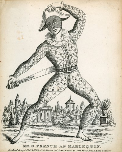 El Sr. G French como Arlequín de English School