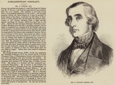 Sr. G Poulett Scrope, MP de English School