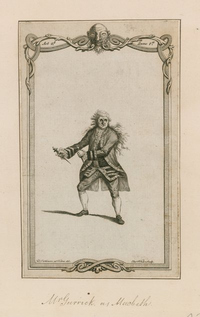 El Sr. Garrick como Macbeth de English School