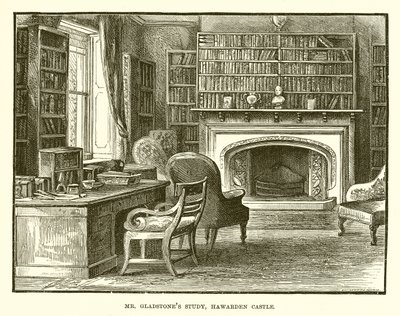 Estudio del Sr. Gladstone, Castillo de Hawarden de English School
