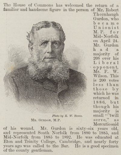Sr. Gurdon, MP (grabado) de English School